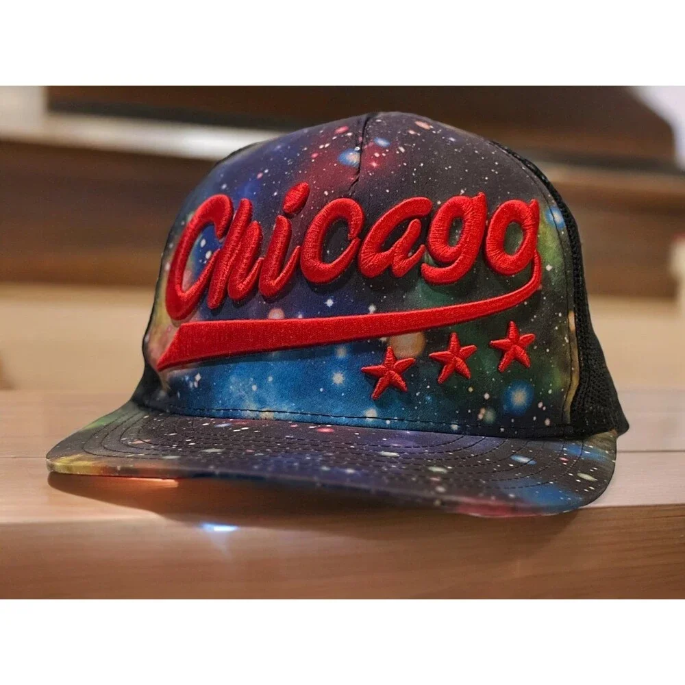 KBETHOS Chicago Snap Back Flat Brim Embroidered Hat